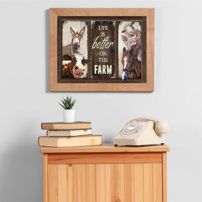 UIBDVKS Farm Animals Diamond Painting Country Funny Farmhouse Cow Pig Donkey Horse Sheep Kit for Adults Diamond Painting by Number Kits Gem Art Wall Home Decor 12x16 Inch
