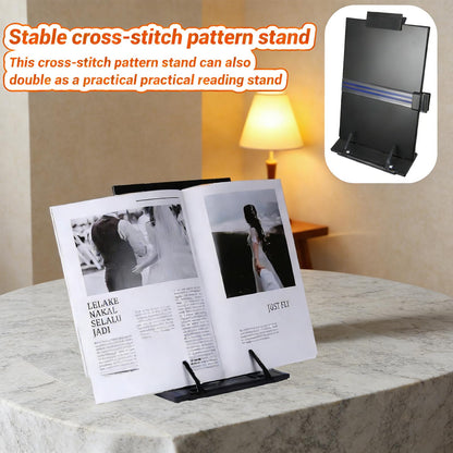 Cross Stitch Supplies,Cross Stitch Pattern Holder and Knitting Pattern Holder, Magnet Board with 4 Magnets Holders for Knitting,Multi-Function