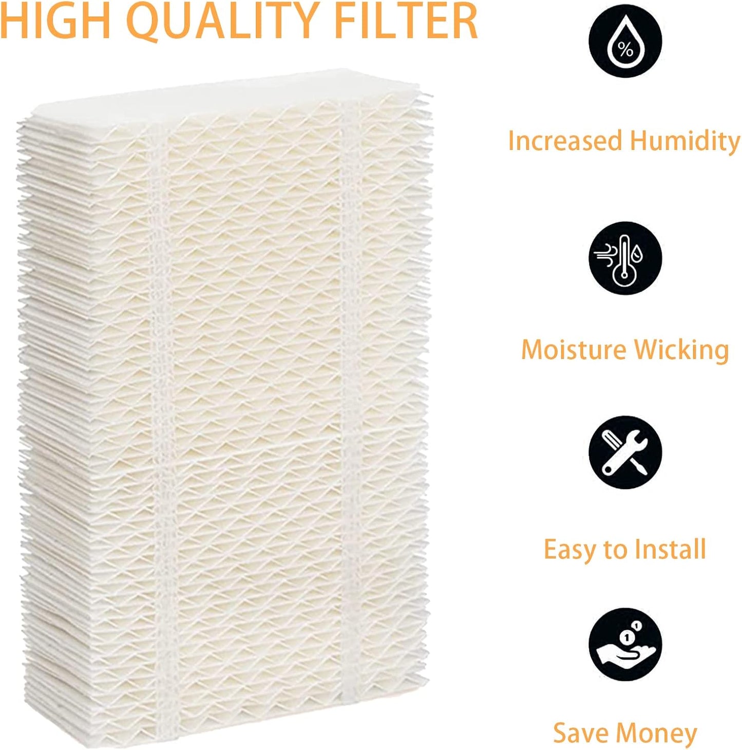 HIFROM 4Pack Humidifier Wick Filter Replacement, Compatible with AIRCARE Cool Moisture Humidifier