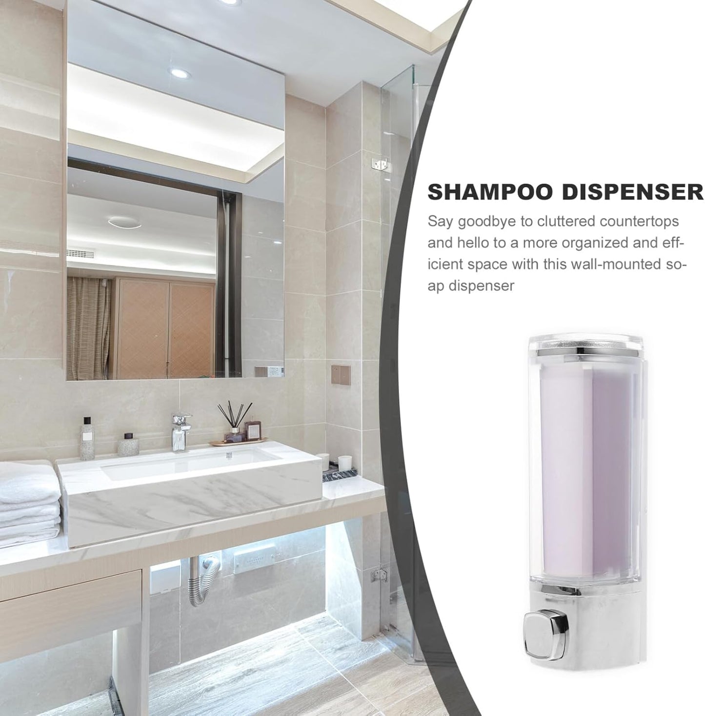 Travel Shampoo Hand Soap Dispenser - Refillable Liquid Holder Box for Home and Office (Plating)