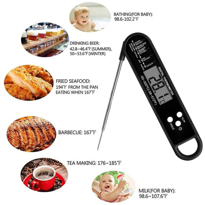 Meat Thermometer Instant Read for Grill and Cooking, Fast & Precise Digital Food Thermometer for BBQ