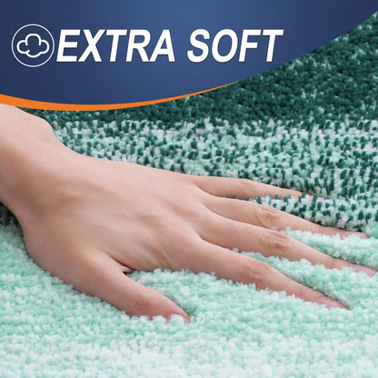 OLANLY Bathroom Rugs - Extra Soft Microfiber Mat | Quick Dry, Washable, 30x20, Blackish Green