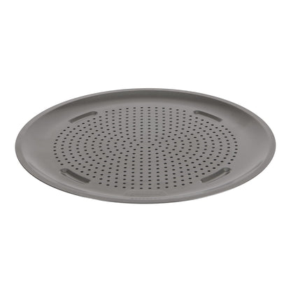 GoodCook AirPerfect 14 Inch Insulated Nonstick Carbon Steel Pizza Pan with Cutting Guides, Perforated, Gray