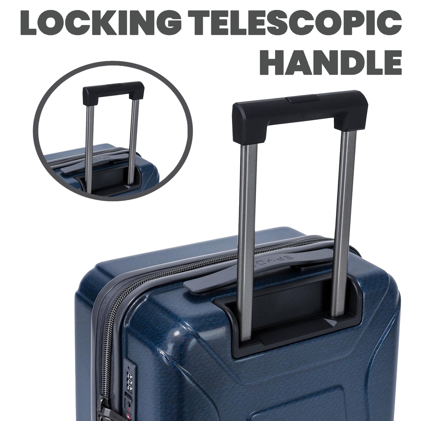 Spyder Traverse 3 Piece Carry On & Checked Suitcase Set with 360° Spinner Wheels, TSA Approved Lock (20 Inch, 25 Inch, 29 Inch), Deep Blue