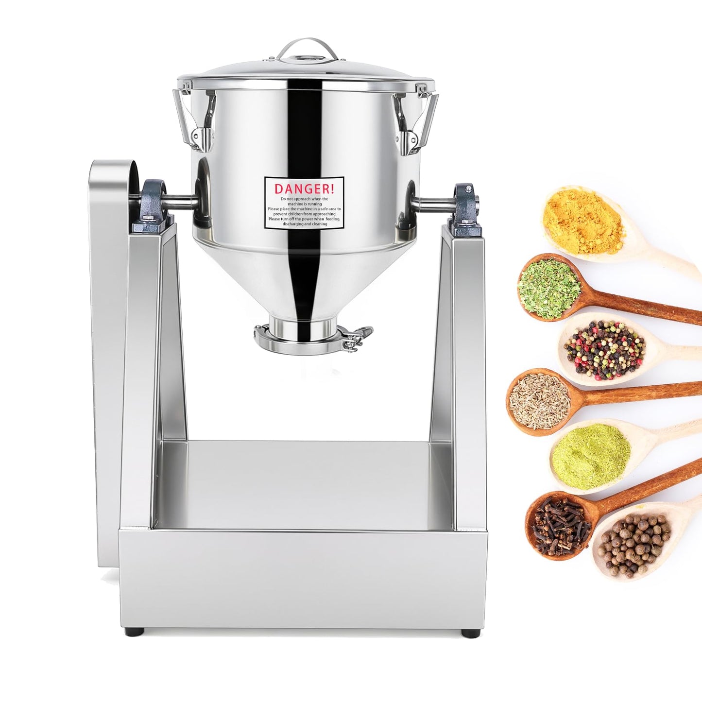 YUCHENGTECH 10L Lab Dry Powder Mixer Mixing Machine Particle Blender Powder Mixer Granual Blender for Food Chemical Medical 0-33 rpm (110V, 10L(2-5kg))