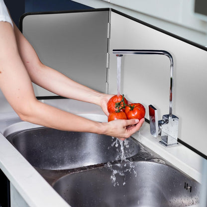 Foldable Stainless Steel Splatter Guard, Oil Splash Protection Backsplash, Splatter Guard for Frying Non-stick 3 Sided Foldable for Stove Top Wall, Easy to Clean and Store for Stove Top and Frying Pan