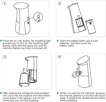 Foaming Soap Dispenser, Automatic Touchless Hand Soap Dispenser, 250ML for Bathroom, Kitchen