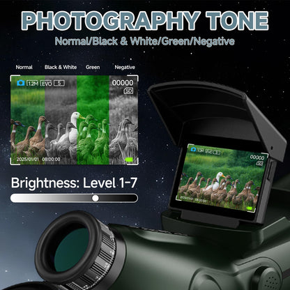 Smart Telescope, Professional Refractor Auto-focus Portable Digital Electronic Telescopes with 4K Astrophotography Camera, Internal And Externat Dual Screens Spotter for Adults and Beginners Astronomy
