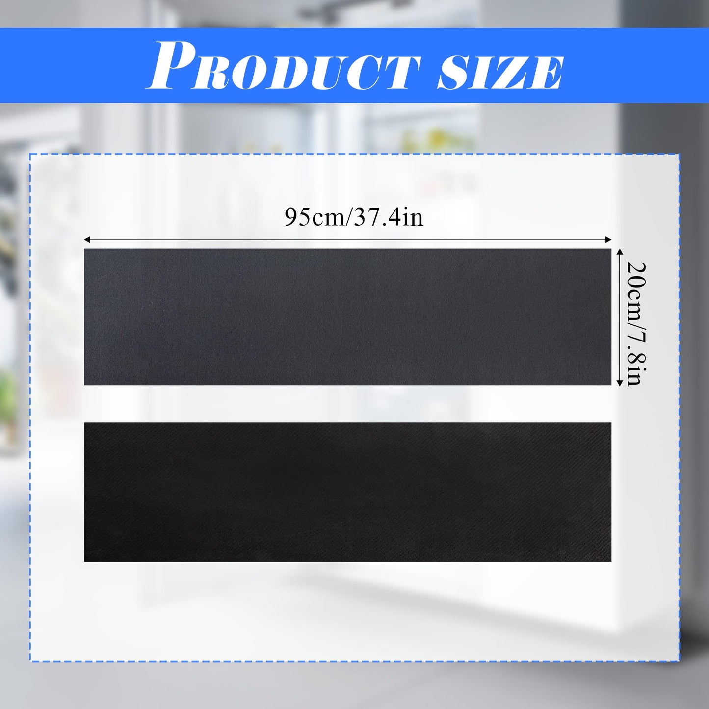 Spill Mat for Refrigerator, 37x8.5 Inch Anti-Slip Drip Tray & Floor Protector for Mini Fridge, Leak Catcher with Rubber Backing