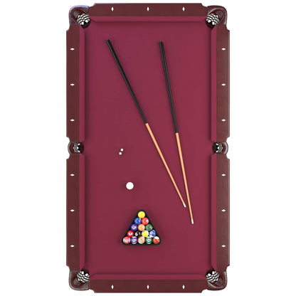 Fat Cat Reno 7.5 Foot Pool Table, Billiard Table with Accuslate Surface, K66 Bumpers, Dark Cherry Finish, Includes Cues and Balls