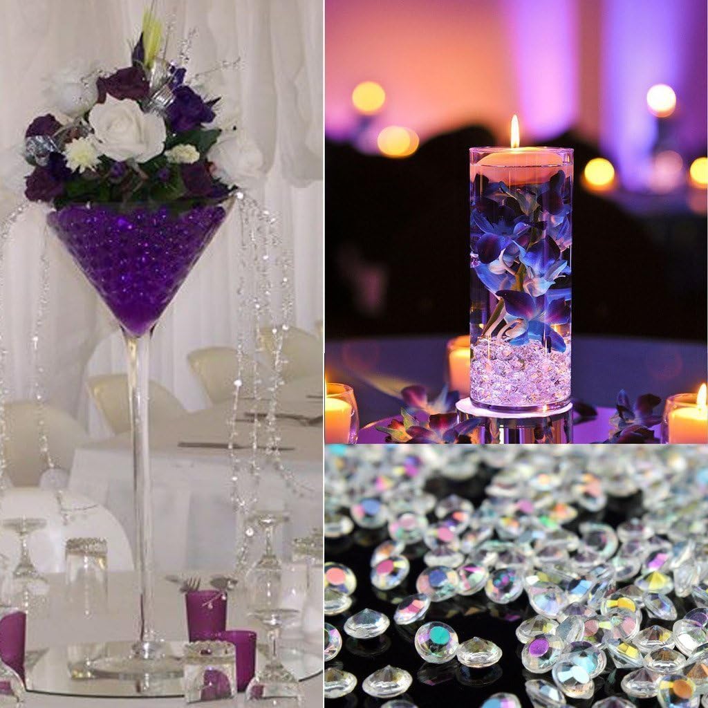 10000 pcs/Pack Wedding Table Scatter Confetti Crystals, Acrylic Diamonds, 4.5 mm Rhinestones for Wedding Decorations