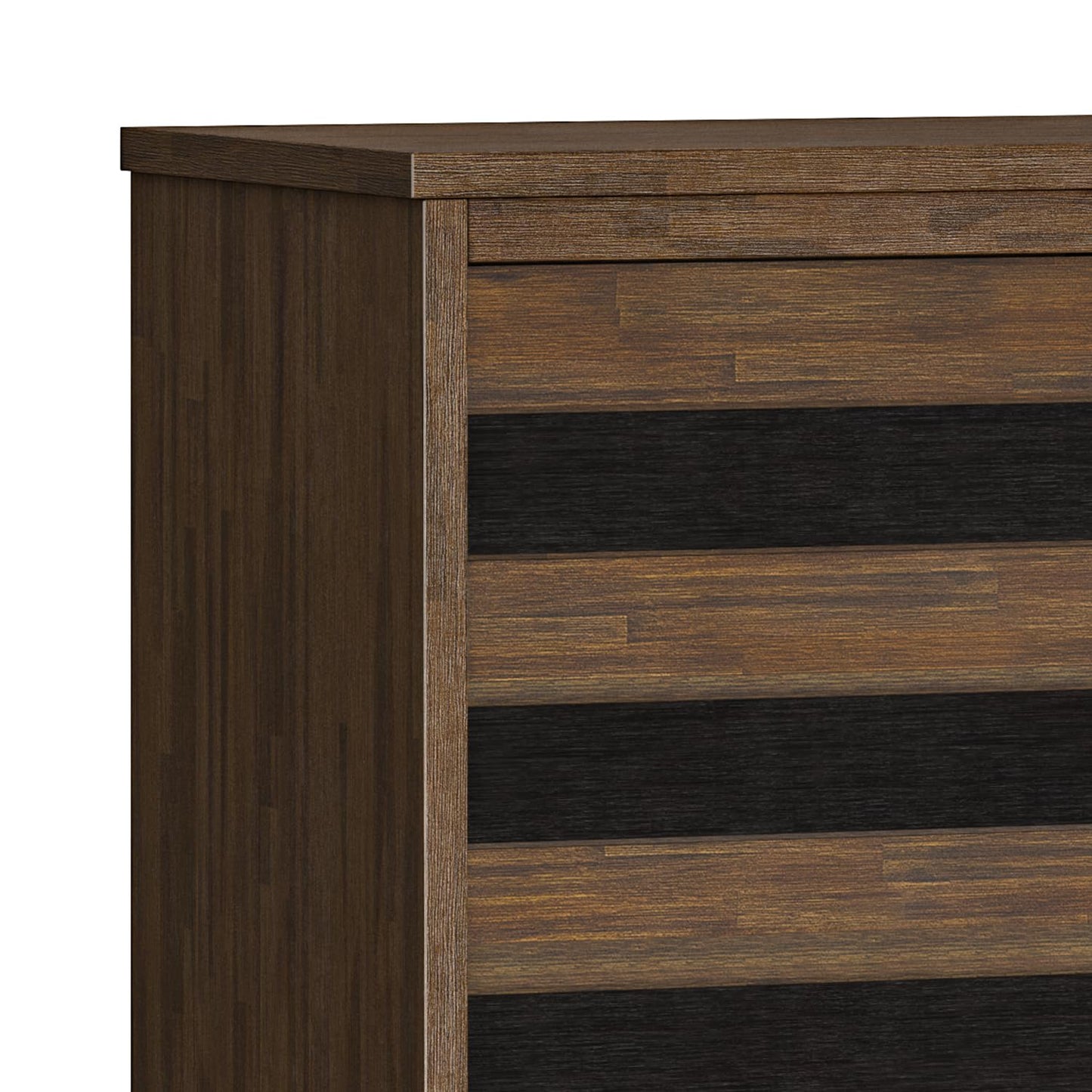 SIMPLIHOME Clarkson Buffet - 60 inch Wide Solid Acacia Wood 3-Door Sideboard Buffet in Rustic Natural Aged Brown, Mid-Century Cabinet for Dining Room or Kitchen with Wine Storage and Open Shelf