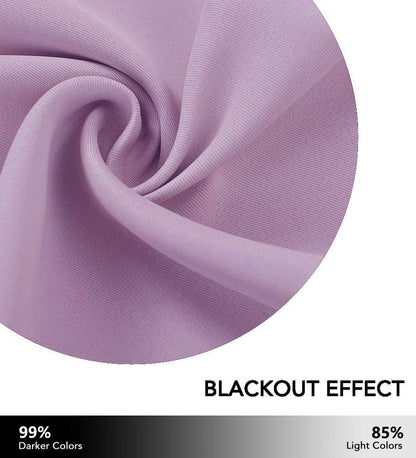 NICETOWN Blackout Curtains - Thermal Insulated Room Darkening Drapes for Living Room | Lilac, 2 PCs, W42 x L63 Inches