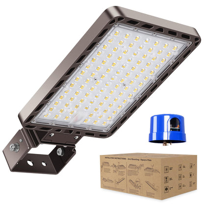 Dream Eeve 240W LED Parking Lot Light Trunnion Mount Dusk to Dawn 5000K Led Parking Lot Lights Area Commercial Security IP65 Waterproof 100-277V 36000LM
