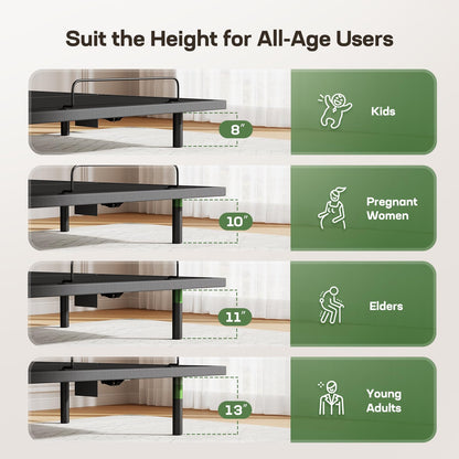 Marsail Split King Adjustable Bed Base with Wireless Remote, Dual Motor Smart Frame with Zero Gravity & Anti-Snore, 4 USB Ports & Under Bed Lighting, Quick 3-Min Setup