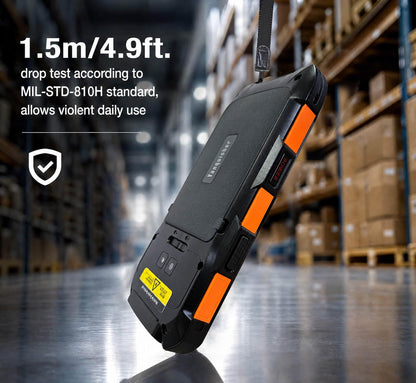 Vanquisher Android 13 Barcode Scanner Handheld Mobile Computer, 5.5-inch Touchscreen PDA Scanner with Integrated Honeywell 1D & 2D Bar Code Scan Engine, WiFi & 4G LTE, for Warehouse & Logistics