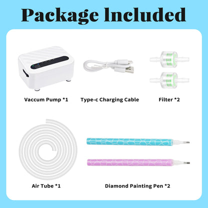 Mlife Electric Diamond Art Painting Pen, Rechargeable Vacuum Pump Diamond Pen for Diamond Painting - 3 Adjustable Suction Mode, Diamond Art Vacuum Pen Tool Kits, No Wax Needed(White)
