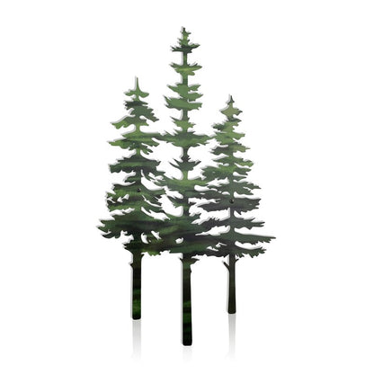 noxozoqm Metal Tree Wall Decor,Cabin & Rustic Wall Decor for Home Office Farmhouse, Indoors & Outdoors(Green)