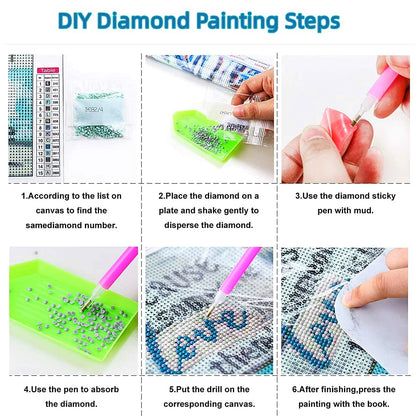 Native Indian Woman Dream Catch Tree Wolf DIY 5D Diamond Paint Kits for Adults Easy for Beginner Round Full Drill Diamond Art Painting Mosaic Craft for Home Decor 12x16inch(4)