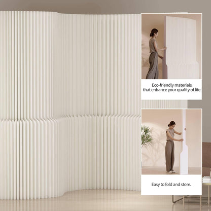 Paper Room Divider Retractable Room Dividers Folding Privacy Screens Paper Partition Wall Divisor de Habitaciones for Home/Office/Clothing Store/Enterprise Office,Trade Show