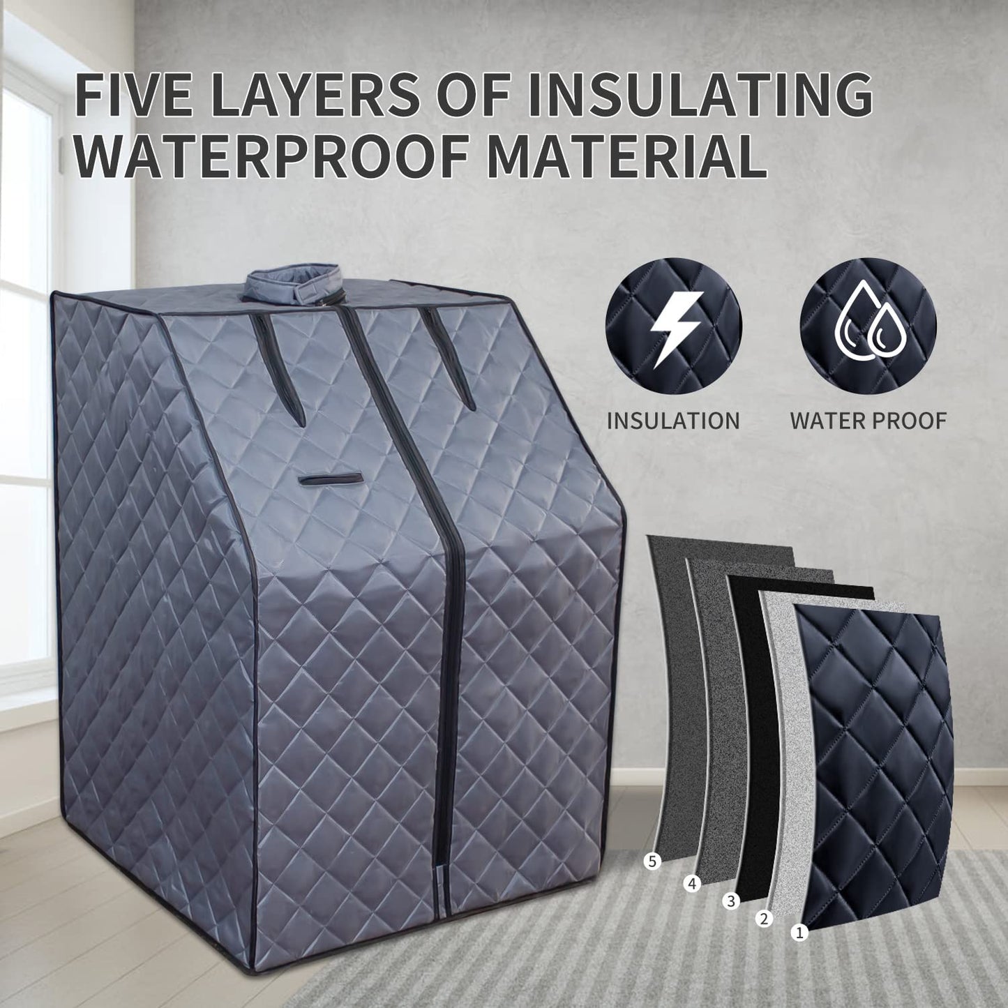 WEALTHOME Portable Sauna for Home - Steam Sauna Tent, Personal Sauna - Sauna Heater, Tent, Chair, Remote Included for Home Sauna - Enjoy Your Own Personal Spa