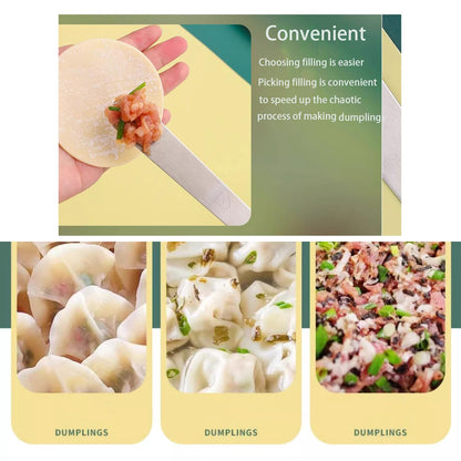 Dumpling making set of 8 pieces, including silicone rolling pin, dough maker, filling spoon, and 5-speed adjustable dumpling making mold, used for making dumpling pies and various noodle dishes