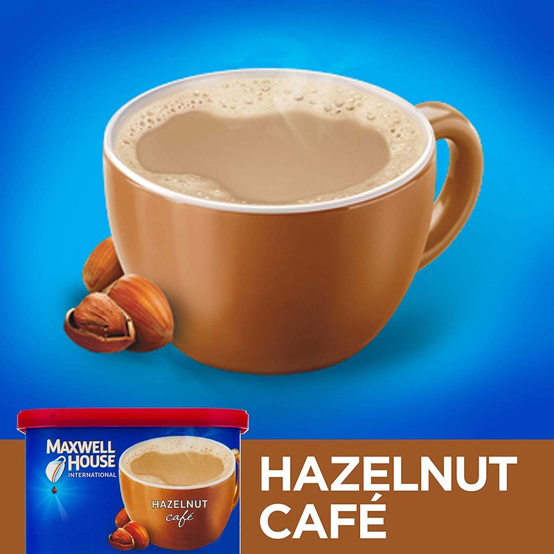 Maxwell House International Hazelnut Café-Style Instant Coffee Beverage Mix (4 ct Pack, 9 oz Canisters)