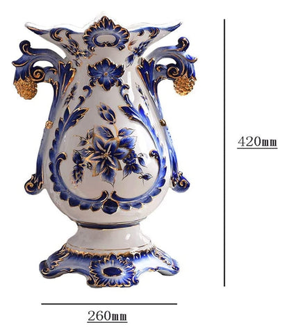 Sculpture Vase Vase Ceramic Large Office Home Living Room Dry Flower Decoration Ornament Handcrafted 420mm260mm Crafts