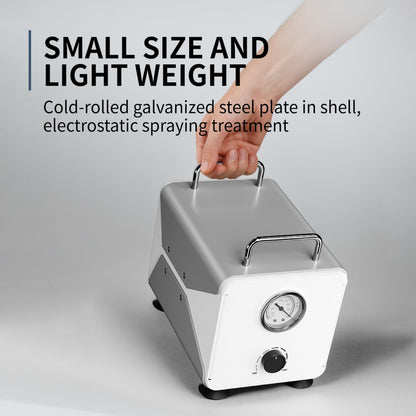 Xiuilab Vacuum Pump Dual-Purpose Diaphragm Pump 48W 30L/min Oil-Free Lab Pump with Dual-Scale Gauge Adjustable Speed Suction & Pressure Low Noise Continuous Duty for Filtration