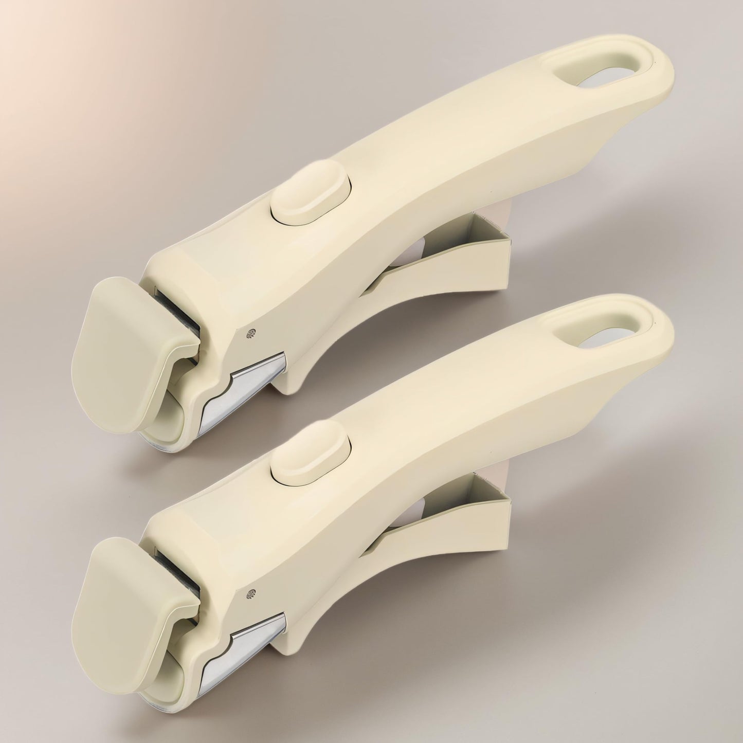 2PCS Removable Pot Handle Wood, 7.5" Detachable Handle for Pots and Pans, Durable & Heat-Resistant Universal Cookware Handle Replacement (Cream White)