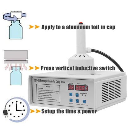 Portable Handheld Induction Sealer 20mm-100mm 110V Induction Sealing Machine White Bottle Cap Sealing Machine