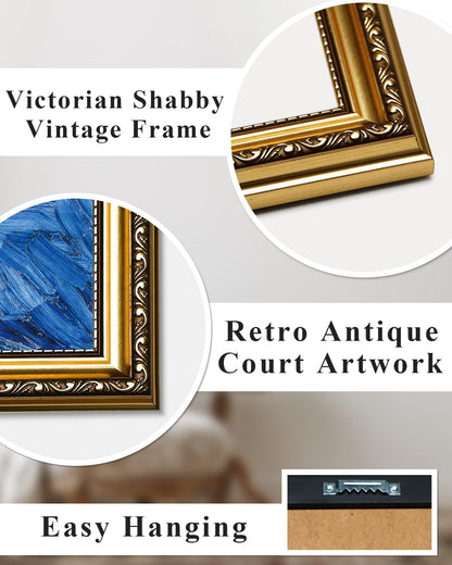 11x14 inch ARPEOTCY Vintage Gold Framed Wall Art, Nursery Duck Paintings, Aesthetic Canvas Picture Prints Artwork