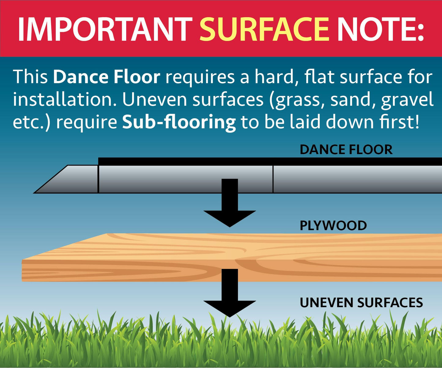 Portable Woodgrain Dance Floor Kit with Aluminum Edging, 9x9 Foot Heavy Duty Commercial Grade Waterproof Vinyl Tile Flooring for Weddings Receptions Parties Events and Dance Studios, Indoor Outdoor
