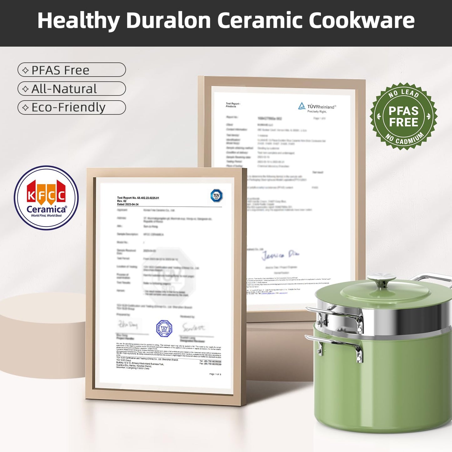 Nuwave Lux 13pc Forged Lightweight Cookware Set PFAS Free, Healthy G10 Duralon Ceramic Coating, Ultra Non-Stick, Stay-Cool Handles, Works on All Cooktops & Induction Ready