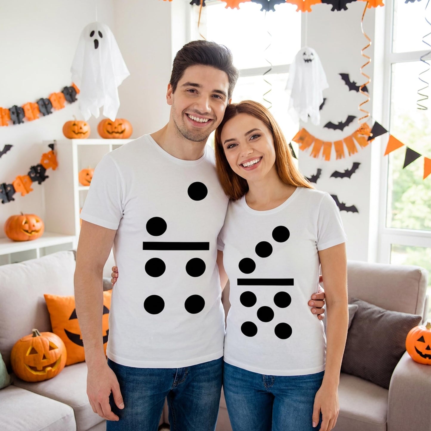 Iceyyyy 150 Pcs Halloween Felt Costume Stickers, Large Adhesive Circles and Strips for Clothes, Black Self Adhesive Felt Costume Accessiores for Crafts DIY Group Halloween Outfit