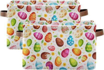 Senya Easter Basket - Foldable Fabric Collapsible Storage Bins Organizer Bag for Clothes