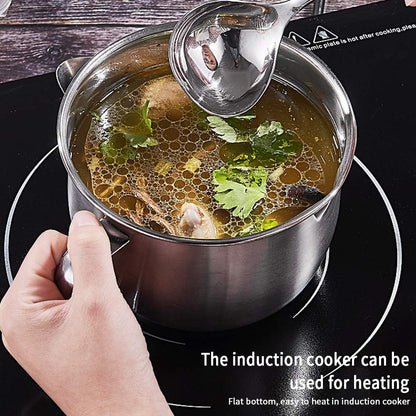 Stainless Steel Fat Separator Bowl, Large 4 Cups Gravy Separator Bowl With Handle Round Shape, 1000ml Capacity for Healthy Cooking Reduce Fat Intake(COLOR:no lid)