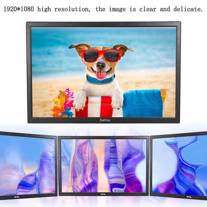 22inch Touch Screen Monitoring Surveillance LCD Display Security Camera Monitor CCTV Screen Multifunctional Interface HDMI, AV, BNC, VGA, USB, PC Input Computer Monitor 1920x1080 Full HD Resolution