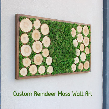 Prefleur Preserved Reindeer Moss Natural Green DIY Kit Terrariums Gardenning Art Wall Decor Florist Decor Easter Table Decor Wedding Decor (0.85lb) (Green-04)
