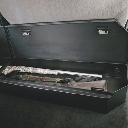 Tuffy Full-Width Under-Seat Lockbox for Ford F-150, F-250, and F-350 SuperCrew (2015–2025), Heavy-Duty Steel Rear Seat Security Safe with Pry-Guard Lock, Weather-Resistant, Quick No-Drill Install