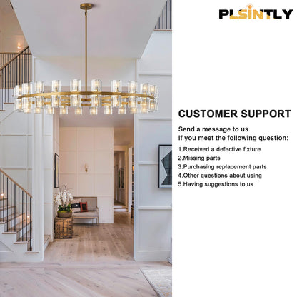 Plsintly Modern Black Crystal Chandelier,36" K9 Crystal Chandeliers for Dining Room Over Table,Wagon Wheel Chandeliers for Dining Room,Living Room,Foyer,Includes 36XG4 Bulbs
