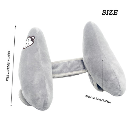 StoHua Baby Travel Pillow, Adjustable Head Neck Pillow for Infant Car Seat, Stroller Headrest Pillow for Infants, Banana Travel Headrest Pillow, Comfortble Toddler Neck Pillows for Pushchair, Gray