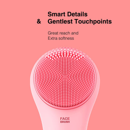 NågraCoola Electric Facial Cleansing Brush - Waterproof and Rechargeable, Exfoliates, Cleanses and Massages Skin - Light Blue