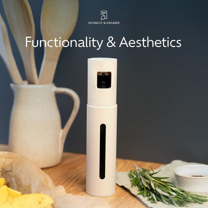 Schmidt & Kramer Oil Sprayer for cooking I Premium Stainless Steel and Glass Oil Mister for Healthy Cooking I Practical Sprayer for Precise Dosage, Suitable for All Cooking Oil (Mint)