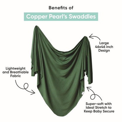 Copper Pearl Large Premium Knit Baby Swaddle Receiving Blanket Winter