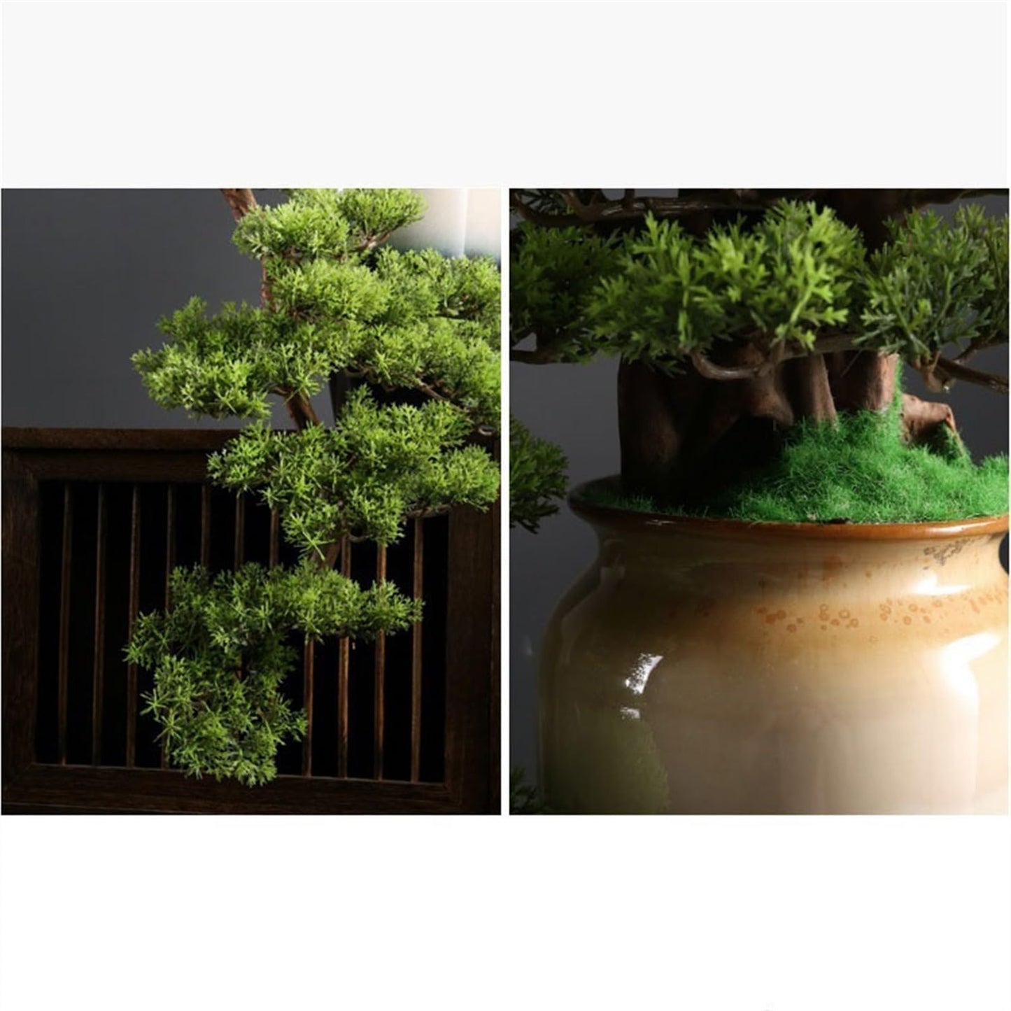 XJOYSL7921 Artificial Bonsai Artificial Bonsai Simulation Tree High-end Light Luxury Greenery Ornaments Entryway Decoration for Home Office