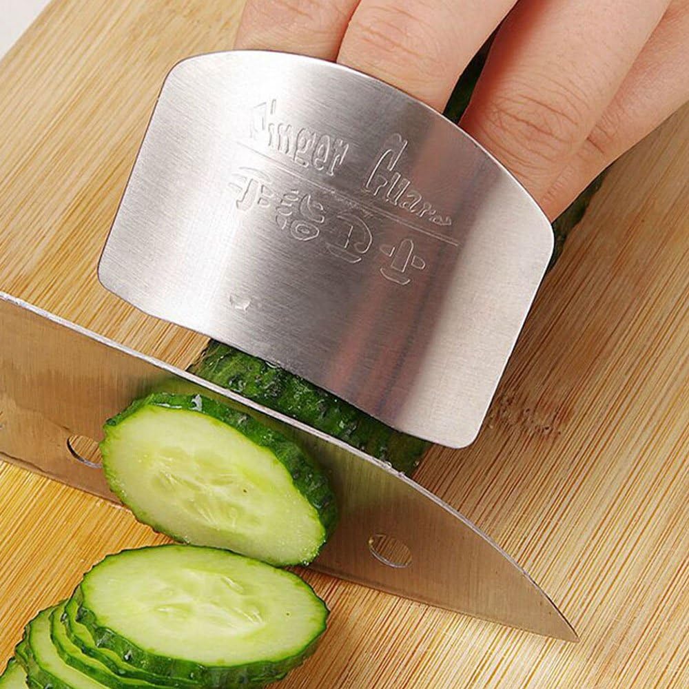 Stainless Steel Adjustable Finger Guard - Safe for Cutting Vegetables and Food