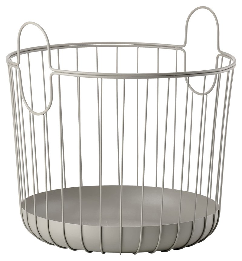 Zone Denmark Inu Basket - Basket with Handles Crafted from Metal - with sleek and sturdy design - Stylish and Functional Storage for Kitchen, Bathroom, Children's Room, and Home Office- (Small)