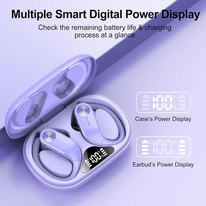 Ear buds Wireless Bluetooth Earbuds 2025 NEW Bluetooth 5.3 Sport Headphones 68Hrs Playtime with LED Display Powerful Bass Over Ear Earphones with Earhooks IP7 Waterproof USB C for Workout/Running