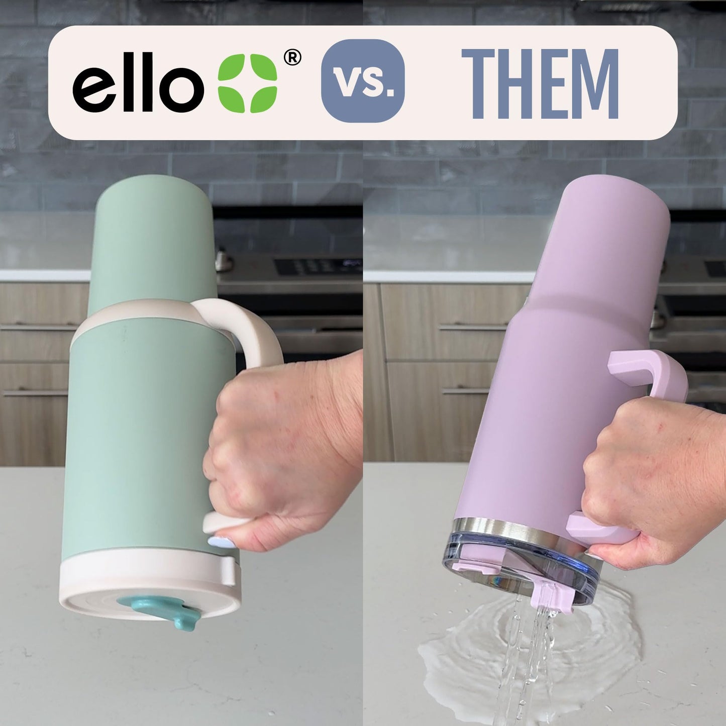 Ello Oasis 30oz Stainless Steel Water Bottle - Main Squeeze